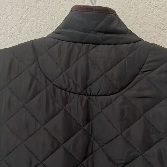 MAGASCHONI Women's Full Zip Diamond Quilted Vest, Black/Brown, Size S - Picture 7 of 11